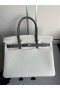 Birkin togo ck10 Krémová biela & Etain šedé Zlato Hardvéru 30 cm Full Ručné