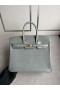 Birkin Lizard ck81 Gris T Zlata Hardvéru GHW 25 cm Full Ručné