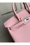 Birkin Swift 3Q rose sakura & blue Silver Hardvéru PHW 25 cm Full Ručné