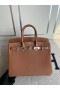 Birkin Togo Ck37 Zlatá hnedá Strieborná Hardvéru 25 cm Full Ručné