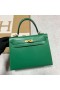 Kelly Boxcalf 1K Bamboo green Gold Hardvéru 25 cm Full Ručné