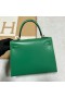 Kelly Boxcalf 1K Bamboo green Gold Hardvéru 25 cm Full Ručné