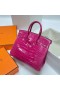 Birkin lesklé alligator krokodíla j5 Ruža Pink Gold Hardvéru Phw 25 cm Full Ručné