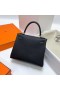Kelly Togo Ck89 Black Silver Hardvéru Mphw 25 cm Full Ručné