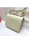 Klára Matný Alligator 8 L Krémovo Biele Zlato Hardvéru Ghw 18 cm Full Ručné