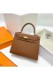 Kelly Sellier Togo Ck37 Golden Brown Gold Hardvéru Ghw 25 cm Full Ručné