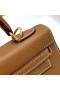 Kelly Sellier Togo Ck37 Golden Brown Gold Hardvéru Ghw 25 cm Full Ručné