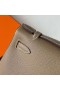 Kelly Pochette Epsom Ck18 Etoupe Šedé Zlato Hardvéru 22 cm Full Ručné Ghw