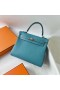 Kelly Swift D2 denim blue Silver Hardvéru 25 cm Full Ručné Phw