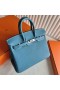 Birkin Togo Ck75 Denim blue Silver Hardvéru 25 cm Full Ručné Phw