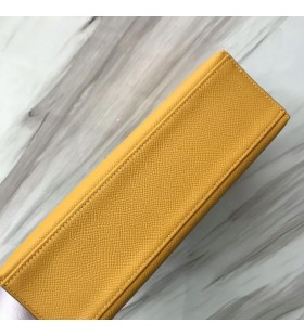 Mini Kelly Pochette Epsom 9D &Aring;&frac12;lt&Atilde;&iexcl; &Aring;&frac34;lt&Atilde;&iexcl; Strieborn&Atilde;&frac12; Hardware 22 cm Full Ru&Auml;n&Atilde;&copy;