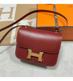 Klára Boxcalf Ck55 Bordeaux red Gold Hardvéru Ghw 18 cm Full RuÄné