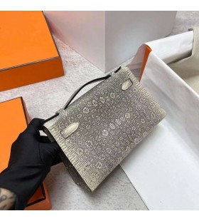 Mini Kelly Pochette Lizard Ko&Aring;&frac34;en&Atilde;&copy; 01 Prirodzen&Atilde;&ordm; farbu Striebra Hardv&Atilde;&copy;ru Phw 22 cm Full Ru&Auml;n&Atilde;&copy;