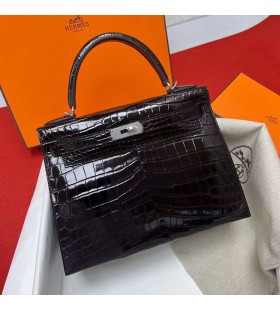 Kelly Leskl&Atilde;&copy; Nilo Krokod&Atilde;&shy;la Ck89 Black Silver Hardv&Atilde;&copy;ru Phw 28 cm Full Ru&Auml;n&Atilde;&copy;