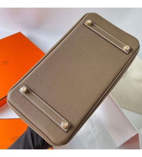 Birkin Togo Ck18 Etoupe Šedé Zlato Hardvéru Ghw 30 cm Full Ručné