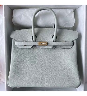 Birkin Togo 0W Crystal šedé Zlato Hardvéru Ghw 25 cm Full Ručné