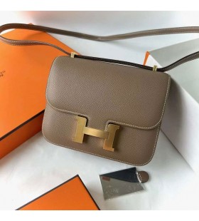 Klára Epsom Zrkadlo Ck18 Etoupe Šedé Zlato Hardvéru 18 cm Full Ručné Ghw