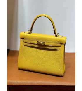 Kelly togo 9D Amber žlté Zlato Hardvéru 25 cm Full RuÄné Ghw