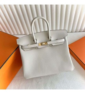 Birkin Swift Ck10 KrÃ©movo Biele Zlato HardvÃ©ru 25 cm Full RuÄnÃ© Ghw