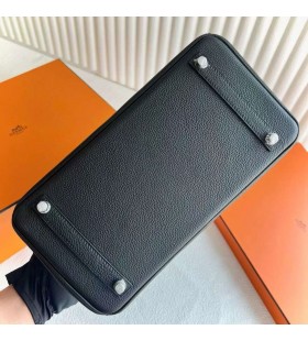 Birkin Dotyk Togo & lesklÃ© Niloticus krokodÃ­la Ck89 Black Silver HardvÃ©ru 30 cm Full RuÄnÃ© Phw