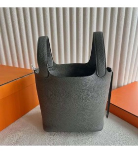 Picotin Clemence 0L Sivá Strieborná Hardvéru 18 cm Full RuÄné Phw