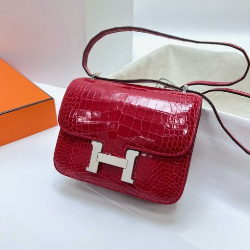 Constance 빛나는 악어 ck95Ferrari 빨간 은 하드웨어 Phw18cm 전체 핸드