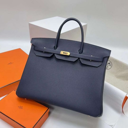 버킨 토고 2Z 블루 골드 하드웨어 Ghw40cm 전체 핸드