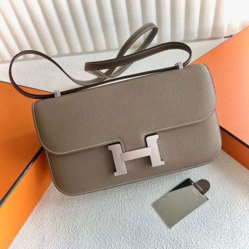 가방스 호 Epsom Ck18Etoupe 회색은 하드웨어 23cm 전체 Handmade Phw