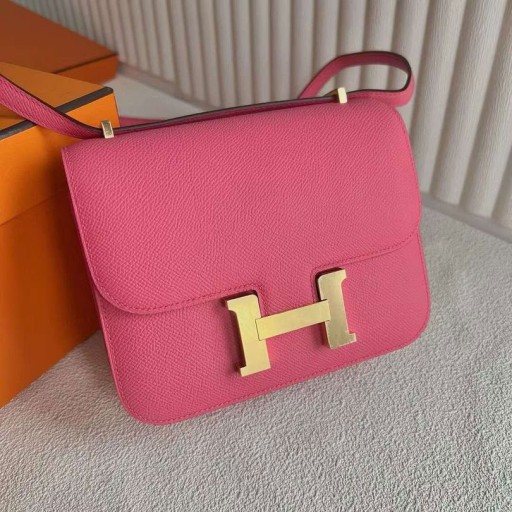 Constance Epsom8W 새로운 립스틱 핑크 골드 하드웨어 18cm 전체 Handmade Ghw