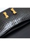 콘래 반짝이는 바다악 악어 Ck89 블랙 골드 하드웨어 Ghw26cm 전체 핸드