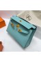 미니 켈리트린 스위프트 3P 사탕 블루 골드 하드웨어 Ghw22cm 전체 핸드
