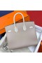 버킨 Sellier Epsom S2 트렌치 Grey&ck10 크리미 화이트 골드 하드웨어 MPhw25cm 전체 핸드
