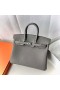 버킨 토고 0L 중간 회색은 하드웨어 25cm 전체 Handmade Phw
