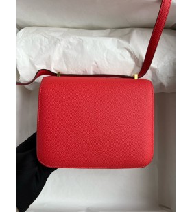 Constance Epsom T5 로즈 핑크 골드 하드웨어 GHW18cm 전체 핸드