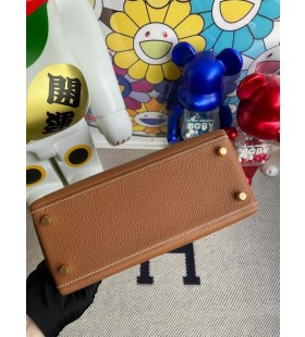 토고 켈리 Ck37 골든 브라운 Ghw 금 하드웨어 25cm 전체 핸드