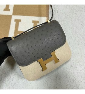 스 타조 Ck88 흑연의 회색 하드웨어 금 19cm 전체 핸드