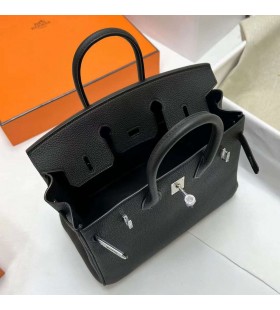 버킨 토고 Ck89 블랙 은 하드웨어 Phw25cm 전체 핸드