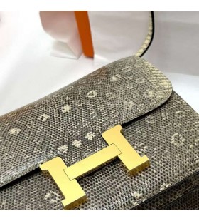 Constance Lizard Natural color Gold Hardware Ghw 18cm Full Handmade