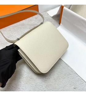 Constance Epsom Ck10 크림 백색 은 하드웨어 Phw18cm 전체 핸드