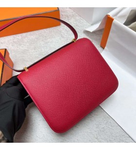 Constance Epsom Q5 밝은 레드 골드 하드웨어 Ghw18cm 전체 핸드