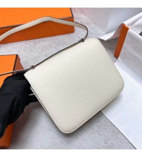 Constance Epsom I2 크림색 악어+버클 도마뱀 Phw18cm 전체 핸드