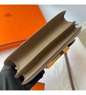 Constance Epsom Ck18Etoupe Grey 금 하드웨어 Ghw18cm 전체 핸드