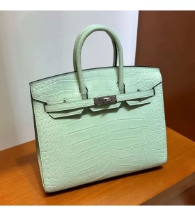 ë²í¨ Sellier Matte Alligator ì
ì´ ë°ì ë
¹ì ì íëì¨ì´ 25cm ì ì²´ Handmade Phw