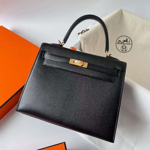 Okovi Kelly Chevre Ck89 Od Crnog Zlata Ghw 25 cm, u Potpunosti je Ručni Rad