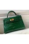Mini Kelly Aligator je Sjajna kaktus зеленоЗолотая Okovi 19 cm u Potpunosti Ručni Rad