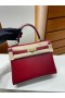 Kutija Kelly Bordo-crvena Zlatni Okovi GHW 25 cm, Potpuna RuÄna izrada