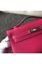 Mini Kelly Pochette Epsom E5 Pink-Pink Srebrni Okovi 22 cm u Potpunosti RuÄni Rad