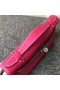 Mini Kelly Pochette Epsom E5 Pink-Pink Srebrni Okovi 22 cm u Potpunosti Ručni Rad