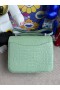 Constantia Mat Aligator 6u Nova мятно-zelena Kristalna buckle PHW 24 cm Potpunosti ručni rad