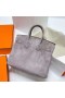 Birkin Замшевая Koža, Siva, Srebrno Okovi Phw 25 cm, u Potpunosti je Ručni Rad
